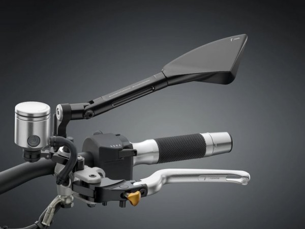 Spiegel RIZOMA "TOMOK" rechts voor Vespa, zwart geanodiseerd