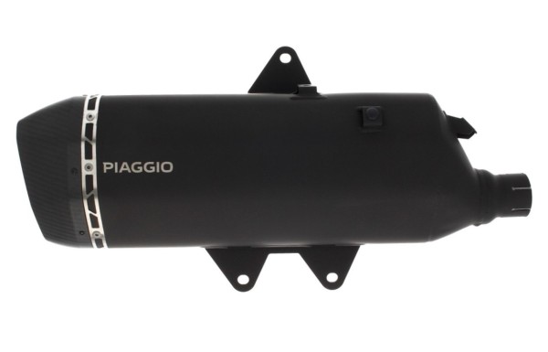 Slip-on uitlaatdemper roestvrij staal zwart voor Piaggio MP3 HPE 400