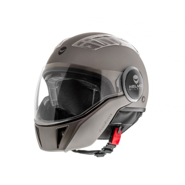 Helmo Milano Full Jet Helm, FuoriRotta, antraciet, mat