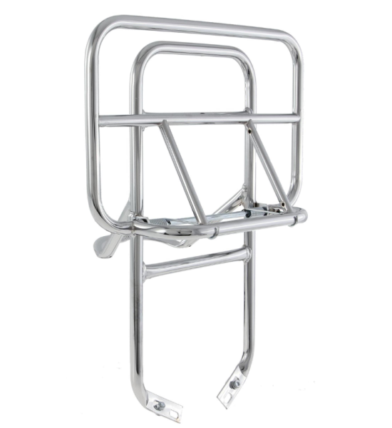Bagagerek achteraan voor Vespa PX 80-200cc, opvouwbaar, chroom