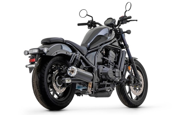 ARROW Uitlaat REBEL DARK Sip-On met aluminium eindkap voor Honda CMX 1100 Rebel /DCT (21-25)