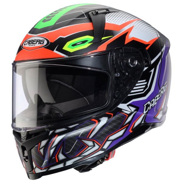 Caberg helm Avalon X Gurkha mat-zwart/oranje-groen-paars