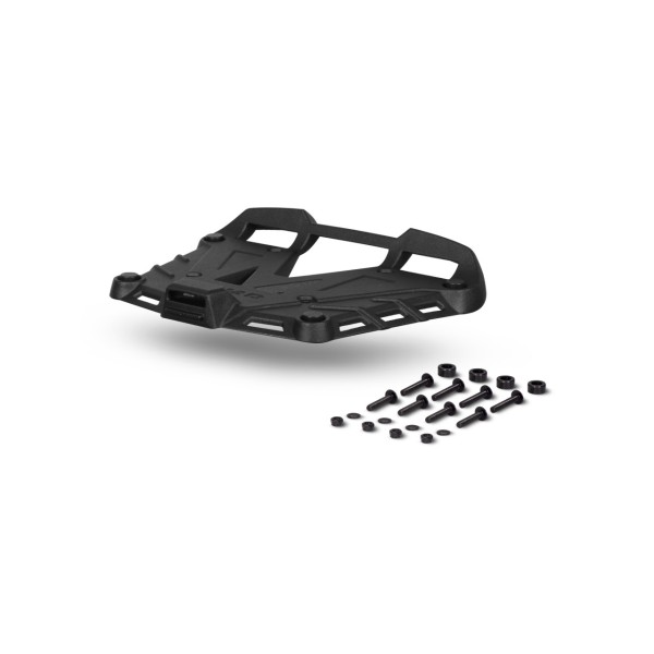 Shad-topkofferbevestigingsplaat, zwart aluminium