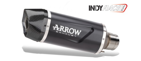 ARROW-uitlaat DARK INDY RACE EVO met carbon-uitlaatkap voor Moto Guzzi V 100 Mandello / Stelvio (25-)
