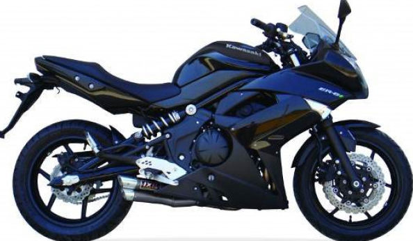 IXIL HYPERLOW BLACK XL rvs achterdemper voor Kawasaki ER 6 F / N, Versys 650