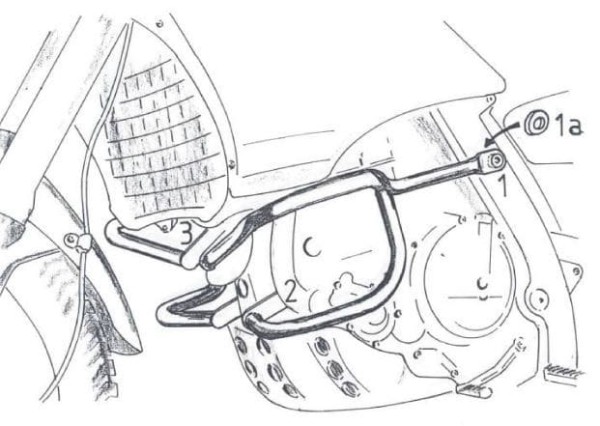 Protezione motore nera per Aprilia Pegaso 650 (1996) Hepco & Becker
