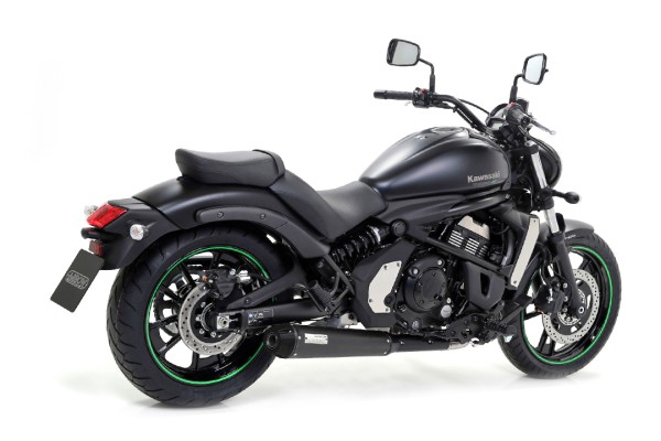 ARROW Auspuff Komplettanlage DARK REBEL Edelstahl u. Carbon für Kawasaki Vulcan S 650 2021-2023