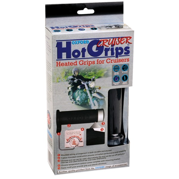 Oxford Hotgrips Essential Cruiser met chromen schakelaar