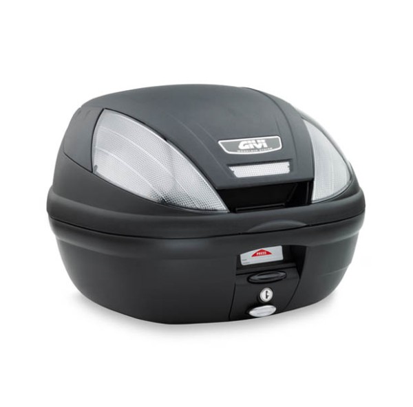 E370 TECH MONOLOCK topkoffer met transparante reflectoren en plaat Givi