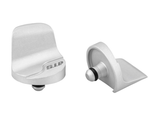 Spiegelgatdeksel links & rechts voor Vespa Primavera/Sprint/Elettrica 50-150cc, zilver mat