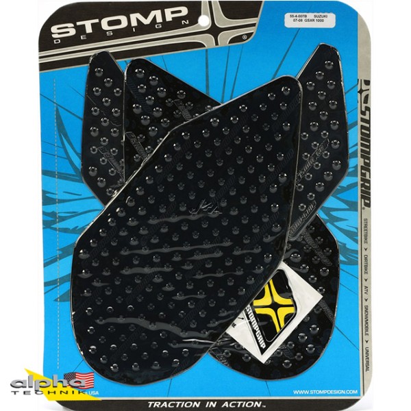 Stompgrip schwarz, Volcano, für Suzuki GSXR1000, 2007-2008