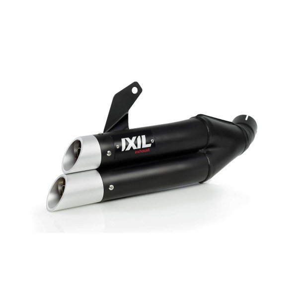 IXIL Hyperlow zwart XL uitlaatdemper achter Kawasaki Z 125 /Ninja 125, roestvrij staal zwart, E-goedgekeurd, Euro4+5