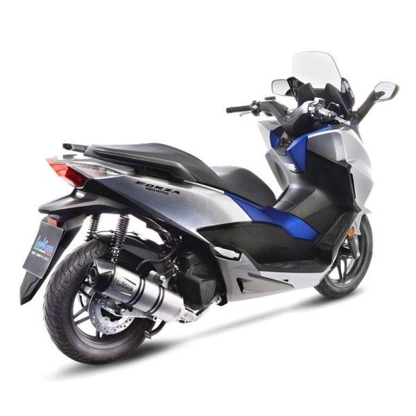 LeoVince compleet systeem LV One Evo voor Honda Forza 125, roestvrij staal zilver, Euro4, E-approval