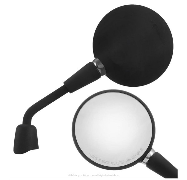 Spiegel Shorty zwart mat rechts, links voor Vespa Primavera 50-150ccm 2T/4T / GTS HPE 50-300ccm