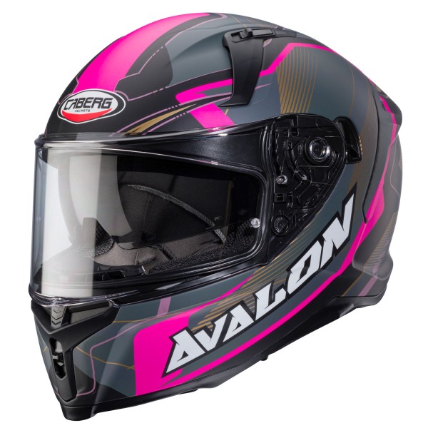 Caberg helm Avalon X Optic mat-zwart/grijs-fuchsia