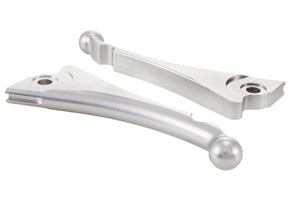 Sport remhendelset ZELIONI Shorty 3D voor Vespa, rechts en links, zilver geanodiseerd