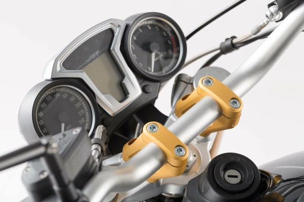 SW-Motech Stuurverplaatsing, goudkleurig, H=20 mm, verplaatsing met 30 mm voor BMW R nineT - SW Motech