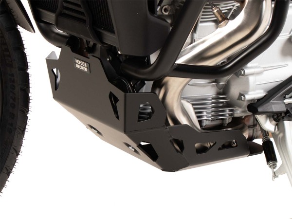 Motorbeschermplaat zwart voor Moto Guzzi Stelvio (24-) Hepco & Becker