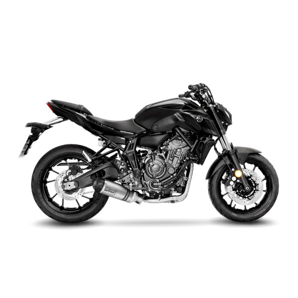 LeoVince compleet systeem LV One Evo voor Yamaha MT-07, roestvrij staal zilver, Euro5, E-certificaat