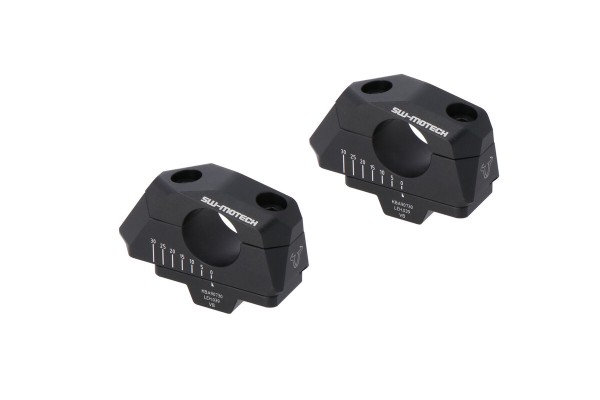 SW-Motech Variabele stuurverplaatsing, zwart voor Ø 28 mm stuur, H=28 mm voor Yamaha Ténéré 700 - SW Motech