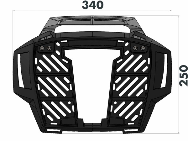 Aluminium topkoffer zwart voor BMW F 850 GS Adventure Hepco & Becker