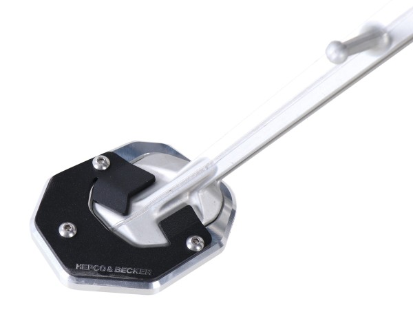 Zijstandaardplaat zilver/zwart voor Yamaha Ténéré 700 (2019-2024)