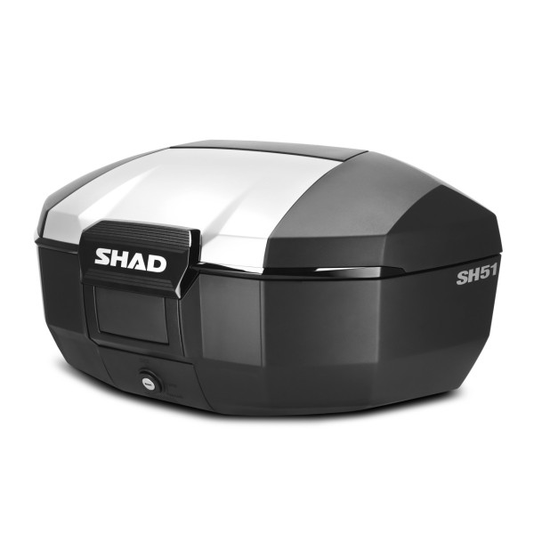 Shad Top Case SH51, zwart met aluminium afdekking, 51 l