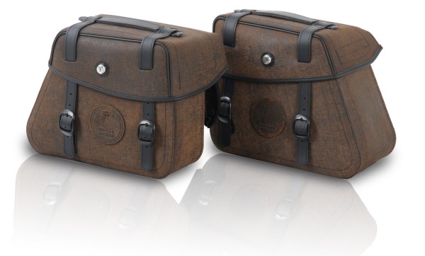 Lederen tassen Rugged C-Bow 24 liter Bruin voor C-Bow zadeltas houder Hepco & Becker