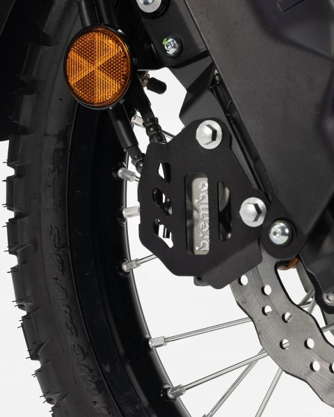 Remklauwbescherming van zwart roestvrij staal voor de Yamaha Ténéré 700