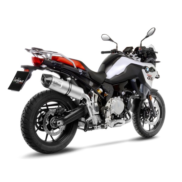 LeoVince uitlaatsysteem LV One Evo voor BMW F 750 GS /F 850 GS, zilver, slip on, Euro4+5, E-certificaat