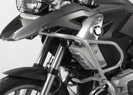 Zilveren tankbeschermer voor BMW R 1200 GS (08-12) Hepco & Becker