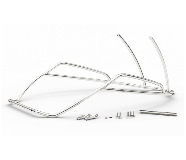 Montageplaat achteraan, chroom voor Vespa GTS, GTV, GTS Super