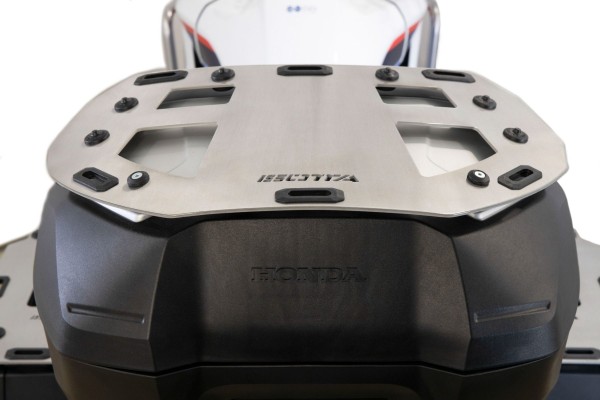 Bagagerek voor topkoffer Honda XL 750 Transalp /NT 1100 /ADV 750 /NC 750 X, aluminium, geborsteld en gepolijst