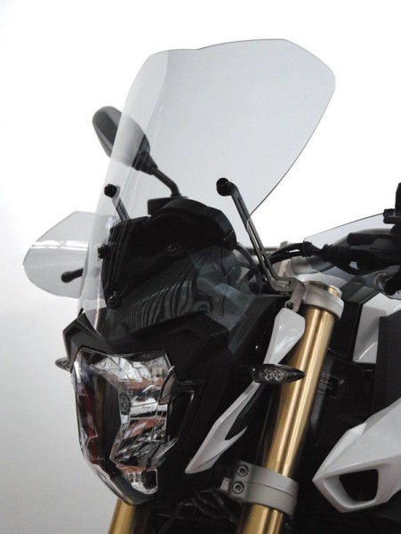 Hoog windscherm op originele beugels voor BMW F 800 R (15-19), helder