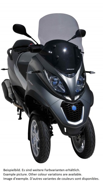Windscherm ERMAX Touring voor Piaggio MP3 400 HPE (-22), getint/lichtzwart