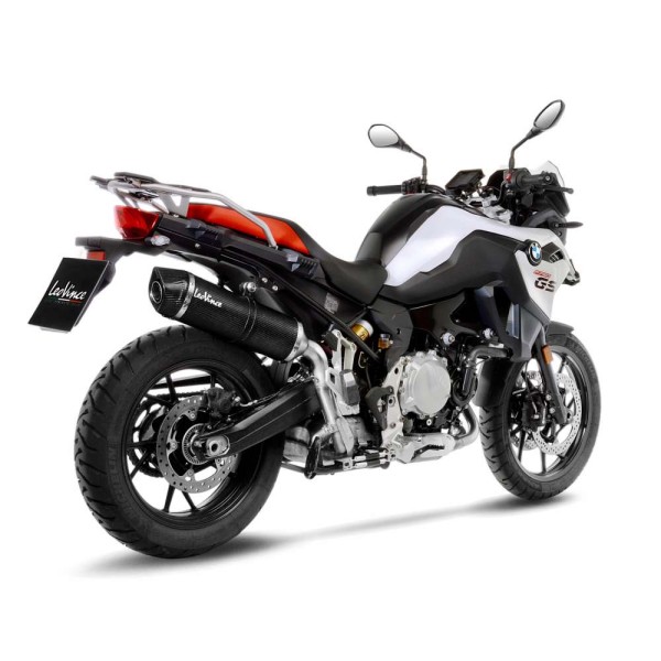 LeoVince uitlaatsysteem LV One Evo voor BMW F 750 GS /F 850 GS, carbon, slip on, Euro4+5, E-certificaat
