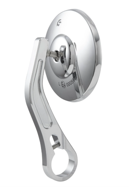 Stuurkapspiegel voor Vespa, links of rechts, rond, chroom