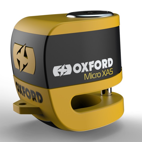 Oxford Micro XA5 Alarm remschijfslot - Geel/Zwart