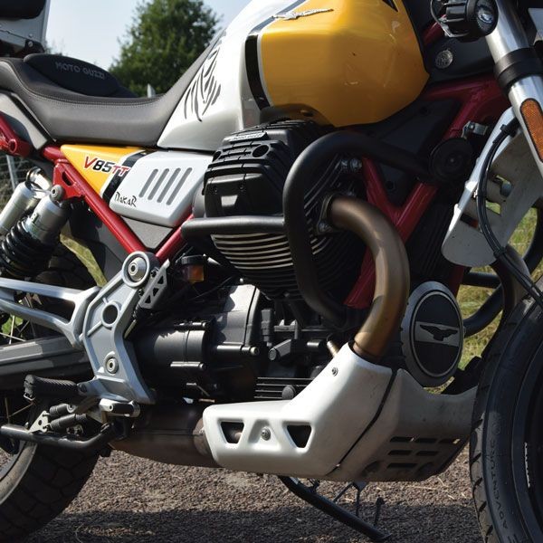 Motorbeschermer zwart voor Moto Guzzi V85 TT