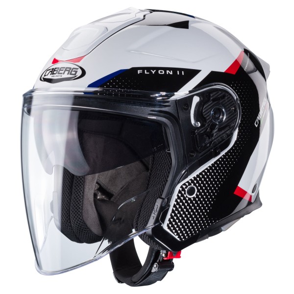 Caberg helm Flyon II Boss wit/zwart-rood-blauw
