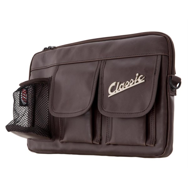 Classic" tas voor bagageruimte/handschoenvak Vespa - bruin, imitatieleer