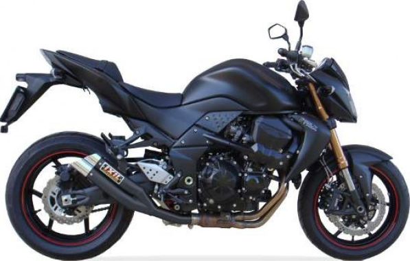 IXIL HYPERLOW BLACK XL rvs achterdemper voor Kawasaki Z 750 S / R (Bj.07-12)