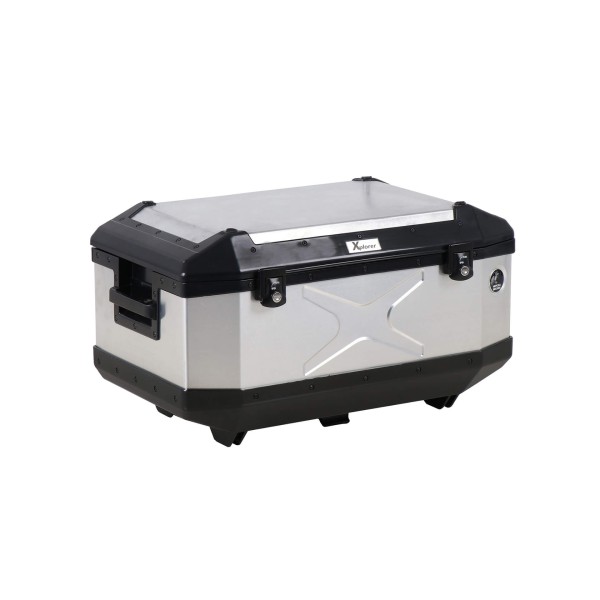Aluminium topkoffer Xplorer 60 liter zilver Hepco & Becker