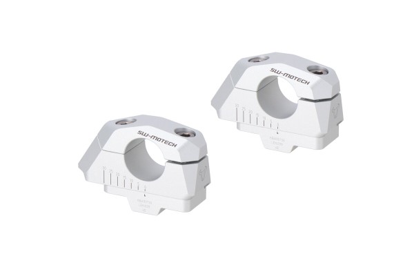 SW-Motech Variabele stuurverplaatsing, zilver voor Ø 28 mm stuur, H=28 mm voor BMW F 850 GS - SW Motech