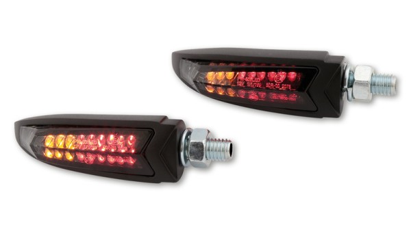 HIGHSIDER pro Arc LED achterlicht, remlicht, knipperlicht 3in1 zwart/getint E-keurmerk (paar)