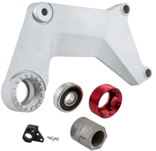 Zwenkarm voor race-uitlaat, achteraan voor Vespa GTS/GTS Super/GTV 125-300cc met ABS, zilver