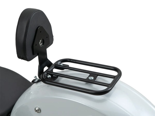 Rugsteun ruiter met vulling zwart voor Indian Scout Classic 1250 (25-) Hepco & Becker