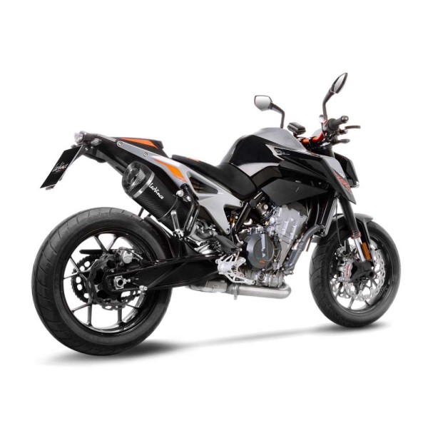 LeoVince uitlaatsysteem Factory S voor KTM Duke 790 /890, carbon, slip on, Euro4, E-certificaat