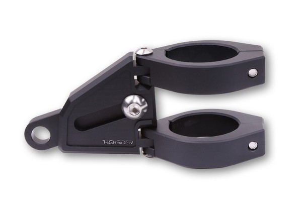 HIGHSIDER pro Extend lamphouder zwart set, CNC, aluminium, voor Ø 42-43 mm, lengte verstelbaar
