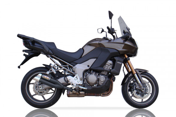 IXIL HYPERLOW BLACK XL rvs achterdemper voor Kawasaki Versys 1000 (Bj.12-)